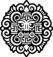 A solid style icon of peruvian tattoo vector
