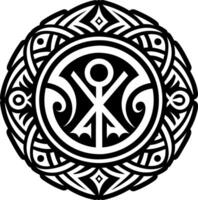 A glyph style icon of quirinus symbol vector