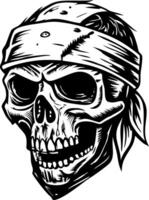 A sketchy style illustration of a skull bandana vector