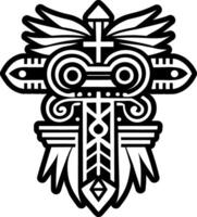 A solid style icon of hopi totem symbol vector