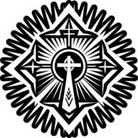 A filled style icon of holy rays tattoo vector