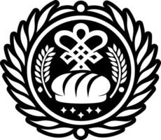 A filled style icon of roman bread symbol vector