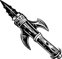 A vintage style illustration of a harpoon weapon vector