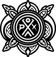 A solid style icon of ancient greek symbol vector