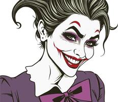 The joker is smiling in this illustration vector