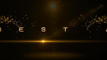luxury gold the best award with particle effect green screen background video