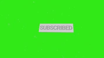 Subscribe Green screen Animation, subscribe button on green background click animation video