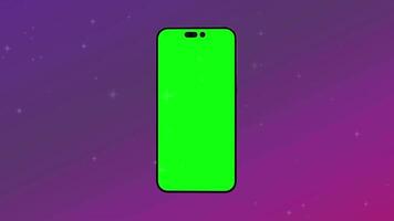 Smartphone with green screen isolated on white Smartphone with green screen isolated animation on white background. 4K animation with mobile phone mockup and motion effect video