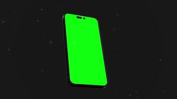 Smartphone with green screen isolated on white Smartphone with green screen animation on white background. 4K animation with mobile phone mockup and motion zoom effect video