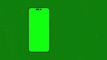 Smartphone with green screen isolated on white Smartphone with green screen isolated animation on white background. 4K animation with mobile phone mockup and motion zoom effect video
