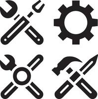 Tools icons set vector