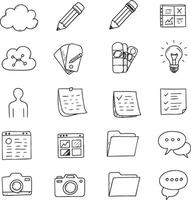 A set of icons for a website vector