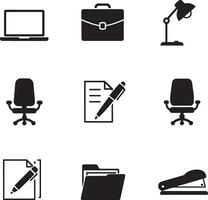 Office icons set illustration vector