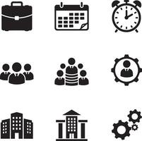 Business icons set on white background vector