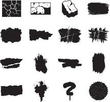 Set of grunge grunge elements vector