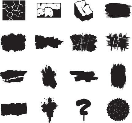 Set of grunge grunge elements