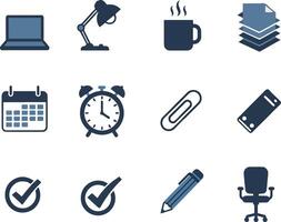 Office icons set vector