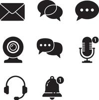 Communication icons set vector