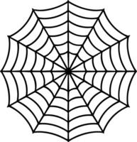 Intricate Spider Web Line Art - Minimal Halloween Cobweb Design vector