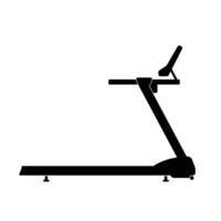 Treadmill Silhouette. Black and White Icon Design Elements on Isolated White Background vector