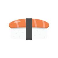 Salmon Sushi Flat Illustration. Clean Icon Design Element on Isolated White Background vector