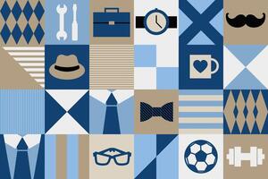 Father Icons Seamless Pattern vector