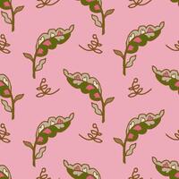 Pink Minimal Leaf Repeat Pattern vector