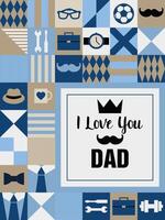 Father Day Message Design vector