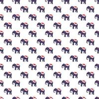 Royal Elephants Parade Seamless Pattern vector