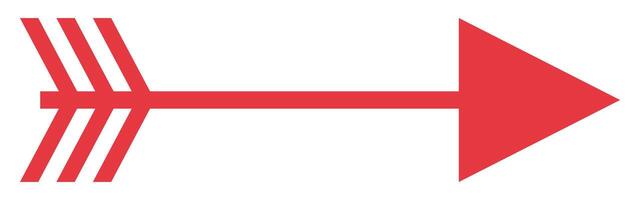Red arrow pointing down with a white background vector