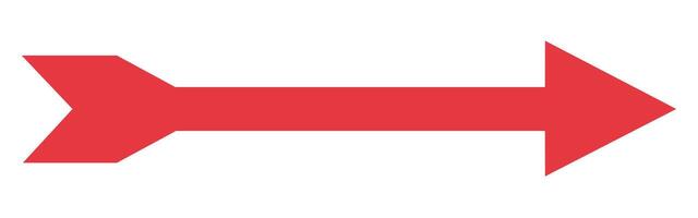 Long red arrows icon. Trendy long left and right arrows in flat style. Replaceable design. For your apps, websites. vector