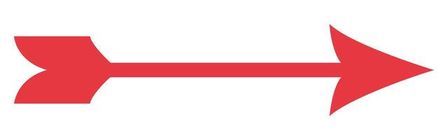 A red arrow pointing down on a white background vector