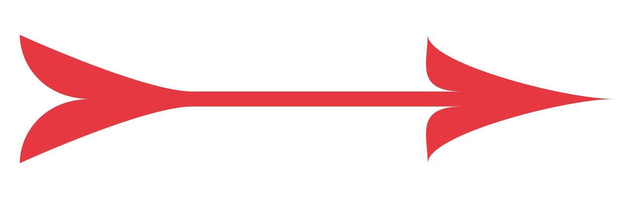 Long red arrows icon.