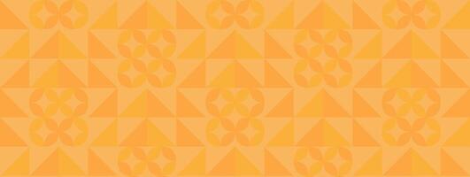 Orange background with triangles vector