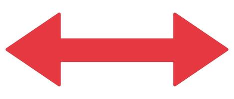 Red arrow pointing to the right vector