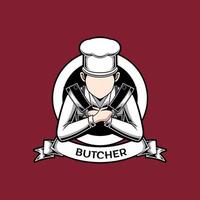 Logo of a chef butcher vector