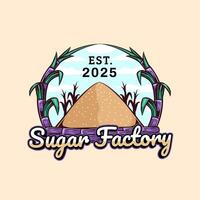 logo template for sugar factory vector