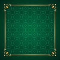 vintage gold frame with abstract pattern background vector