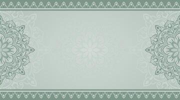 simple mandala background with soft green color vector