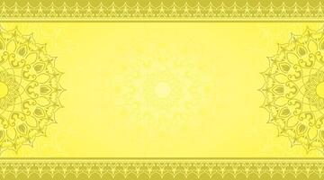 simple mandala background with yellow color vector