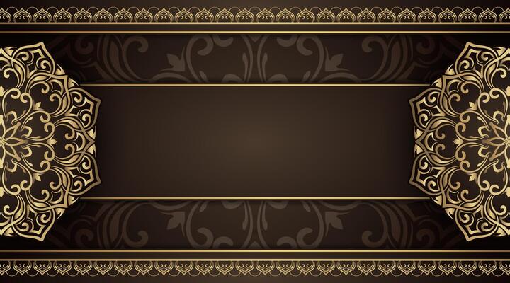 Brown background with golden mandala