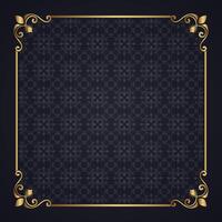 decorative frame with black abstract pattern background vector