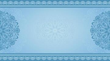 simple mandala background with soft blue color vector