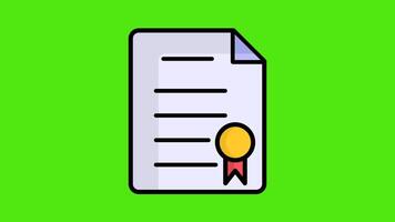 Agreement animated icon. animated icon related to law. suitable for user interface, provide visual feedback and more. alpha channel. green screen and transparent background video