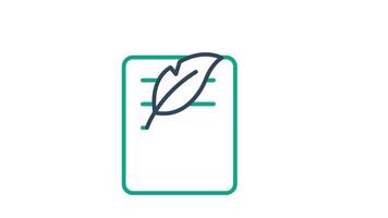 Quill animated icon. suitable for user interface, provide visual feedback and more. alpha channel, transparent background and green screen video