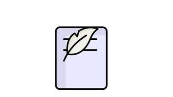 Quill animated icon. animated icon related to law and justice. suitable for user interface, provide visual feedback and more. alpha channel, transparent background and green screen video