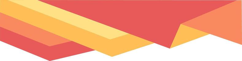 Energic Red and Yellow Geometric Shapes . Decorative Element of Header and Corner Border Frame. vector