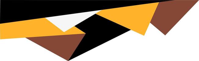 Elegant Black and Yellow Geometric Shape. Decorative Element of Header and Corner Border Frame. vector