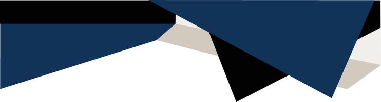 Elegant Blue and Black Geometric Shapes. Decorative Element of Header and Corner Border Frame. vector