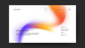 Abstract wave futuristic of landing page vector